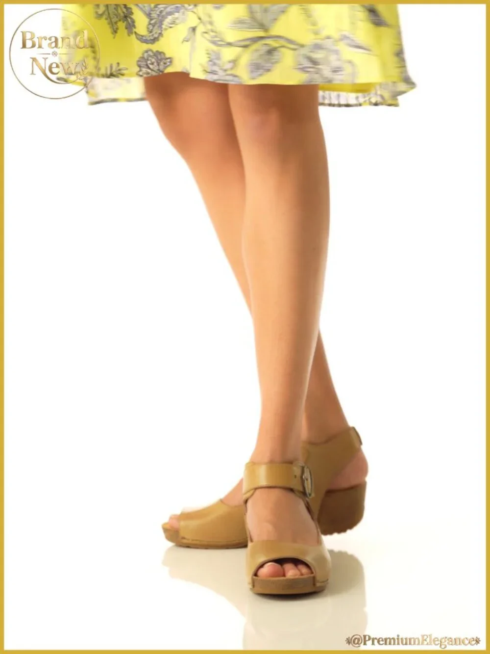 Dansko Tiana Slip-On Leather Platform Sandal Contoured Footbed Comfort